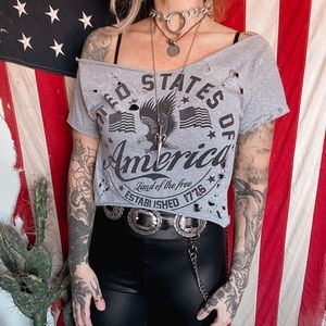 Vintage USA cutoff 🦅
